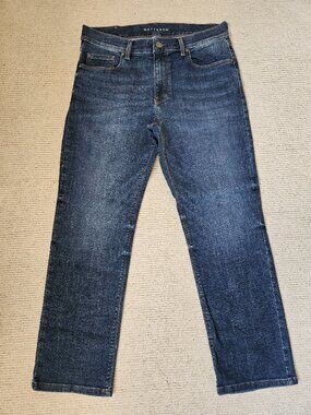 Mott & Bow Men's Straight Leg Jeans 32 x 30 Medium to Dark Wash Stretch 5-Pocket